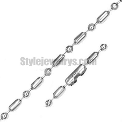 Stainless steel jewelry Chain 50cm - 55cm length ball and cylinder link chain thickness 1.5mm ch360206